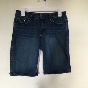 Calvin Klein Jeans women's dark blue denim city shorts. Size 6.